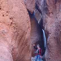 Another very narrow section in the upper part of the Canyon des Doigts du Singe